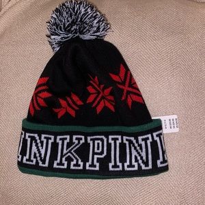 Pink Christmas edition beanie NWT